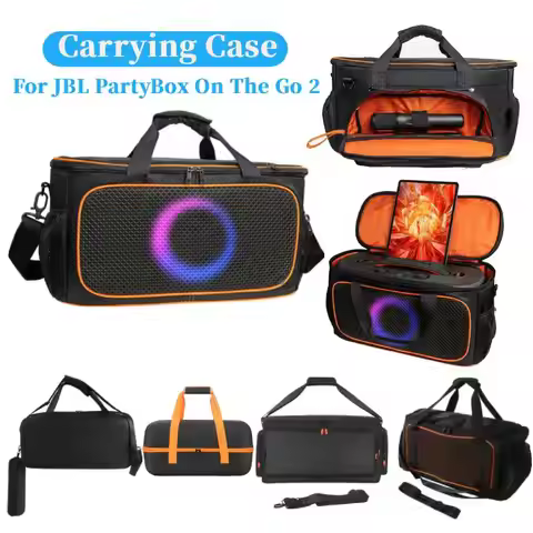 Carrying Case for JBL PartyBox On The Go 2 Speaker Travel Storage Bag Compatible with PartyBox On-Th