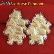 SAND Golden Horse Accessories, Year of Horse Creative Gold Pony Keychain Accessories, Cartoon Kawaii