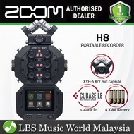 Zoom H8 8 Input Handy Recorder 12 Track Field Recording and USB Audio Interface Phantom Power (H 8)