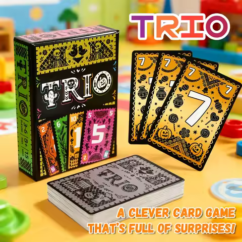 Trio Memory Challenge Bilingual Strategic Card Game Brain Training Activity for Family Party Group F