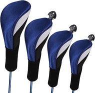Lybile Golf Club Head Covers for Fairway Woods Driver Hybrids, 4Pcs Long Neck Mesh Golf Club Headcov