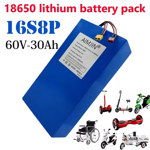 18650 16S8P 60V 3000W CityCoco Electric Scooter Bicycle Li-ion Battery Pack built-in BMS Brand new 6
