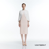 VICKTEERUT (ราคาปกติ 16800-.) Re-Edition Cape Sleeve Midi Dress เดรสเข้ารูป แขนเคป