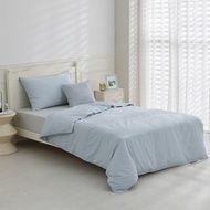 單人/十月羽絨被/可機洗、免被套、蓋一整年的好被子-雲灰藍