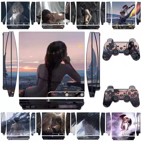 1780 Vinyl Skin Sticker Protector for Sony PS3 Slim PlayStation 3 Slim and 2 controller skins Sticke