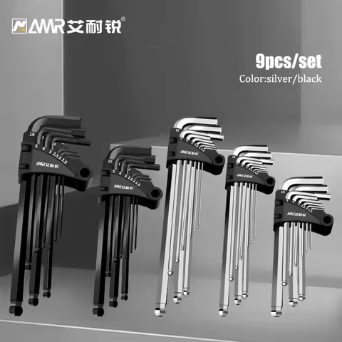 Hex Key Allen Wrench Set Medium Length Extra Long Ball End Hexagon Spanner Flat Head Allen Wrench He