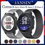 Jansin Band Coros Pace 2 Stainless Steel Strap Milanese Loop Metal bracelet Coros Apex 42mm smart wa