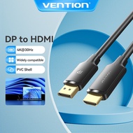 Vention DisplayPort to HDMI Cable Gold Plated DP to HDMI Male 4K 30Hz Full HD for Computer PC HDTV M