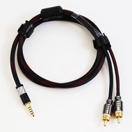 川木W197 專業級4.4轉雙RCA 平衡轉雙蓮花頭 音頻線 佳耐美線材