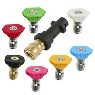 【FRDE】For For Karcher K2 K3 K4 K5 K6 K7 Pressure Washer Lance Spray Wand 7 Nozzle+Adapter