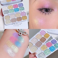 Hot Sale#DIKALU 8 Colors Diamond Highlight Eyeshadow Palette Pearlescent Polarized Three-Dimensional