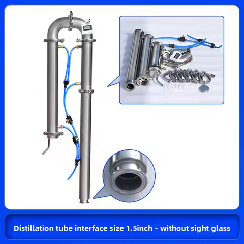 2 Inch Distillation Equipment with Copper Mesh Alcohol Home Brewing Brandy Vodka Whisky Distilling C