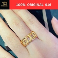 Kencana Jewellery Cincin Coco King  Tulen Original Emas 916 / 916 Gold Fashion Ring Coco King Viral