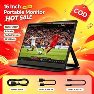 16 Inch 1920×1200 A-Grade Portable Monitor Foldable Anti-slip Stand USB-C HDMI Multi Screen Mode Ext