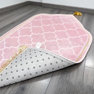 Pink Edition Foam Dome Prayer Rug Premium Thick TurkishPOLOS Minimalist Anti-Slip Prayer Rug