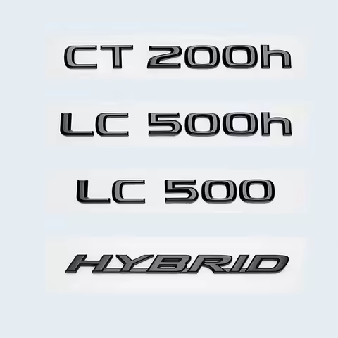 Glossy Black 3D ABS Letters Number CT200h LC500 LC500h HYBRID Emblem For Lexus Car Trunk Logo Sticke