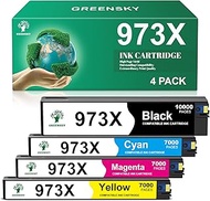 GREENSKY 973X Printer Cartridges Compatible with 973X 973 XL for Pagewide Pro 477dw Cartridges for P