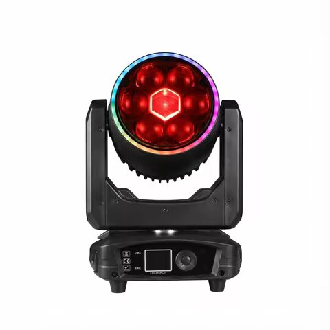 7x40W RGBW 4in1 LED Spotlight Wash/Beam /Zoom,Professional DJ/Bar Lighting Big Bee Eye Moving Head d
