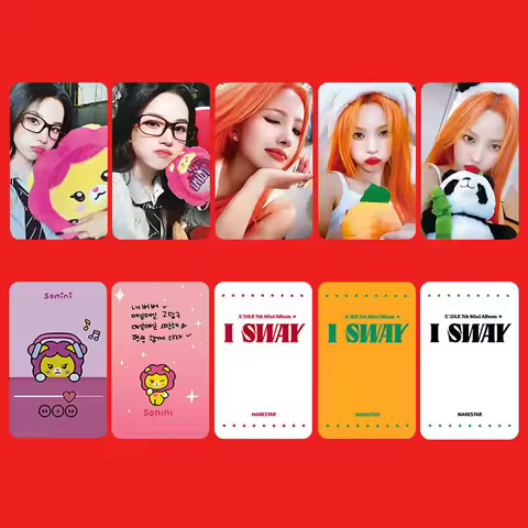 5pcs/set(G)I-DLE Album LOMO Card I SWAY Flash Card MAKESTAR Card Postcard GIDLE YUQI Sonini Yeonini 