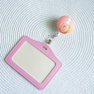 Lovely【日本布】草莓甜甜圈兔子伸縮扣環 +卡套、悠遊卡、證件套