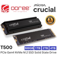 CRUCIAL INT SSD T500 PCIE GEN4 NVME M.2 2280 INTERNAL SOLID STATE DRIVE (WITH / WITHOUT HEATSINK) - 