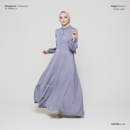 HAYNA Hagia Dress (Grey Lilac) - Daily Dress, Nursing Friendly Gamis MuslimWanita