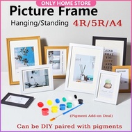 Wooden Picture Frame Wall Decor Photo Frame Home Decor Picture Holder With Stand Picture Frame a4/5R