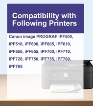# เข้ากันได้ CanonPFI-102 เครื่องพิมพ์แบบกว้าง ตลับหมึกสำหรับ Canon IPF500 510 600 605
