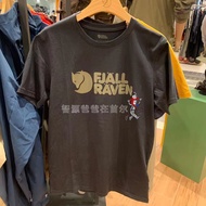 Fjallraven เสื้อยืดคอกลม แขนสั้น ผ้าฝ้าย พิมพ์ลายโลโก้สุนัขจิ้งจอกอาร์กติก สําหรับผู้ชาย