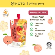 NOTO Honey Peach Drink Pouch | Healthy Skin & Hydration Support | Refreshing Natural Drink | 200ml