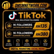 DMSM NETWORK 1K NON DROP FOLLOWERS TIKTOK REAL MALAYSIA