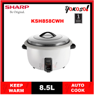 Sharp KSH858CWH 8.5L Rice Cooker I Auto Keep Warm I Non Stick Inner Pot