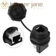 BETTER-JANE 2PCS RJ45 Connector, RJ45-180° IP67 RJ45 Adapter, Durable Waterproof 180 Degree Connecto