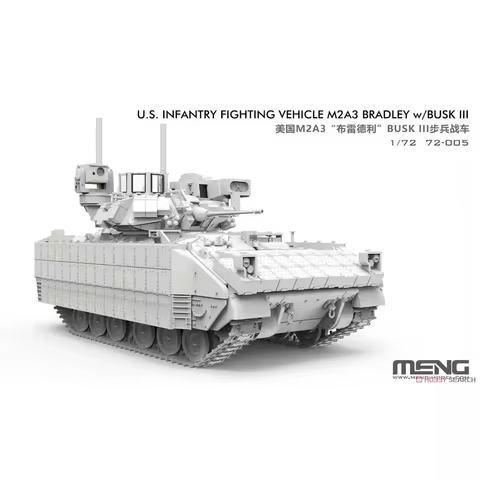 MENG 72005 1/72 American M2A3 Bradley BUSK III Infantry Fighting Vehicle Model Kit DIY Assembly Hobb