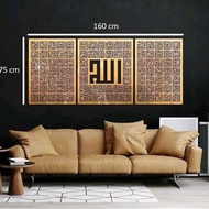 Asmaul Husna Metal Calligraphy ACP 3D_99 Names of Allah_1 Set of 3 pcs