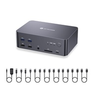 AV Access iDock D23 8K KVM Switch Docking Station for 2 Computers PCs & 3 Monitors, DisplayPort 2.0,