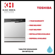 TOSHIBA DW-08T1 (S)-SG TABLETOP DISHWASHER - 1 YEAR MANUFACTURER WARRANTY + FREE DELIVERY