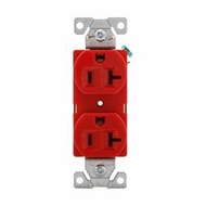 美國 COOPER BR20RD 125V 20A NEMA 5-20 DUPLEX型 商用級插座紅色