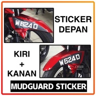 No Plate Depan Motor Sticker Depan 1set/Mud Guard Sticker Motor Lc135,Y15zr/Ysuku,Lagenda,EX5,RS150,Wave125