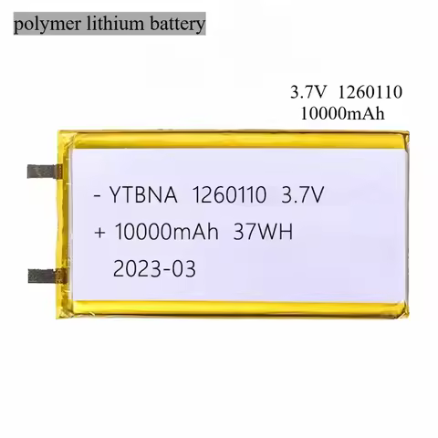 1260110 3.7V 10000mAh polymer lithium battery/lithium ion battery for Power Bank,GPS,100% real capac