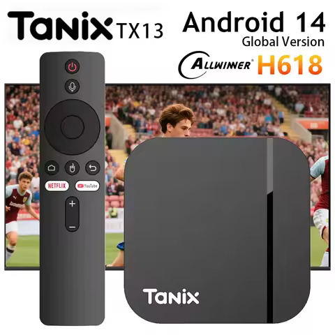 Original Smart TV Box TANIX TX13 Android 14.0 Allwinner H618 BT TV BOX 2GB16GB 4K HD Media Player Wi