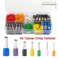 POPULAR 300/400/700PCS Crimp Terminals Boxed E4012 E2512 E6012 E1510 Electrical Wire Insulated Termi