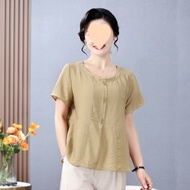 大碼女裝上衣 大碼 套裝 女 2024 新款 2025 Stylish Summer Short Sleeve Suit for Plus Sizes