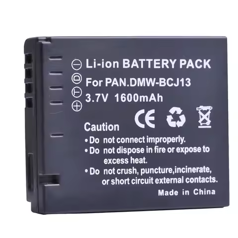 1600mAH DMW-BCJ13 DMW BCJ13 Rechargeable Li-ion Bateria For Panasonic DMW-BCJ13 DMC LX5 LX5 LX5GK LX