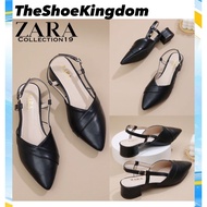 2024 Zara Lady’s New Launch Dressing Mid Heels Raya Shoes Kasut Raya Wanita Zara Tergaya Tumpuan Ramai