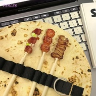 PEACEB Flying Pancake Pencil Case, Creative Design Canvas Material Simulated Pancake Storage Bag, Fu