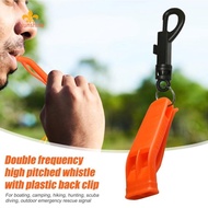 Plastic Safety Whistle With Clip Outdoor Camping Hiking Sports Survival Whistle [anisunshine.sg]
