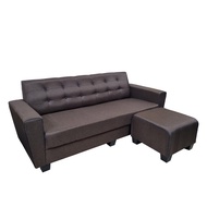 3 Seater Fabric Sofa + Stool (TK-2333)