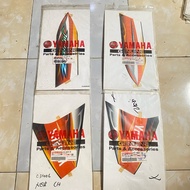 Yamaha jupiter Z 2005 Outer Wing Sticker Striping set Black Orange Original YGP 5TP-F8368-D0 5TP-F83