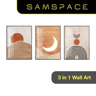 ((LIMITED TIME OFFER)) 3 IN 1 WITH FRAME Canvas Wall Art Paint Minimalist Design For Living Hall Bed
